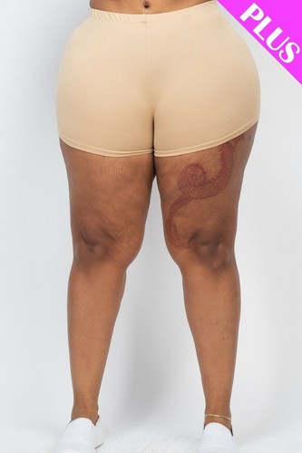 Womens Plus Solid Biker Spandex Shorts (1XL,2XL,3XL) - Bild 13 von 17