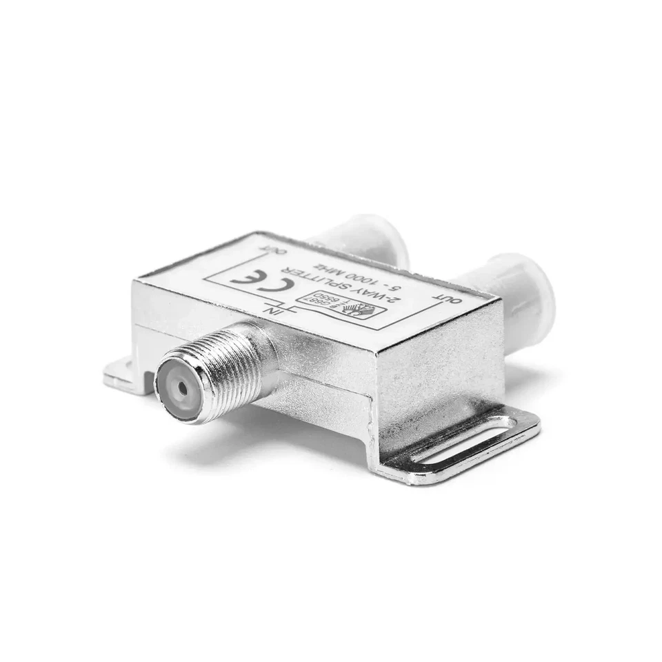 derivatore partitore antenna cavo tv 2 vie splitter sdoppiatore 2 uscite - Immagine 4 di 4