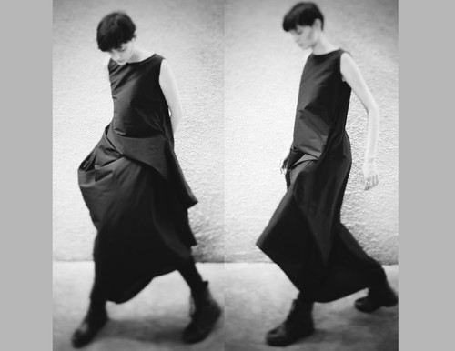 Japanese Avant Garde Dress Asymmetrical Dress Extravagant Black Dress - Picture 2 of 20