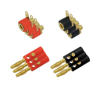 Bananenstecker Bananenbuchse 40 Set 20 x Bananen Stecker 20 Buchse rot schwarz
