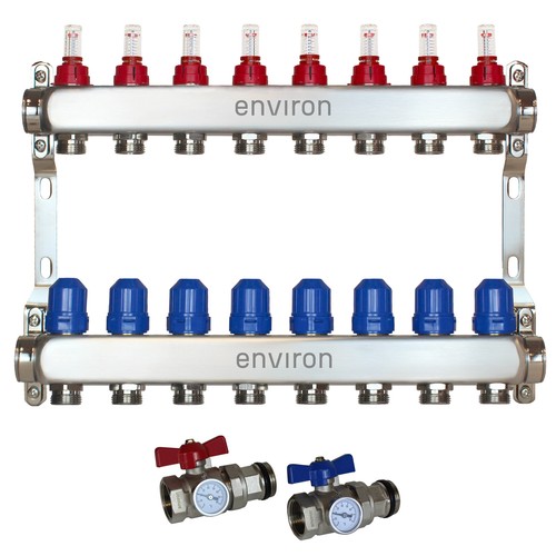 Heizkreisverteiler Fußbodenheizung Durchflussanzeiger 2-12 Verteiler Fussboden - Bild 8 von 23