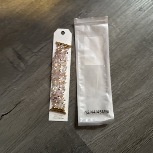 Jewelry Beaded Bracelet Watch Band strap For Apple Watch Large 42/44/45mm - Picture 2 of 2