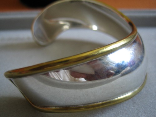 PRE- OWNED VINTAGE MEXICAN .925 STERLING SILVER CUFF BRACELET ! - Picture 3 of 6