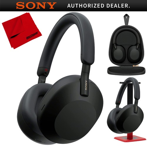Sony Wireless Industry Leading Noise Canceling Headphones Black + Pro Stand Kit - Photo 2 sur 12