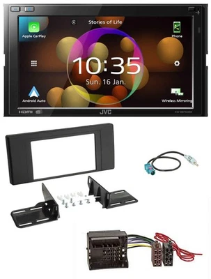 JVC DAB MP3 2DIN Bluetooth USB Autoradio für Land Rover Range Rover Vogue L322 2 - Bild 1 von 4