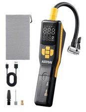 AstroAI 150PSI Electric Bike Pump with Gague, 30s Portable, Black and Yellow