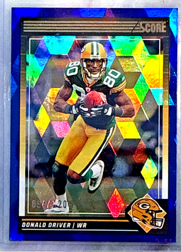 Donald Driver 2024 Score Blue Cubic Parallel Card - #94/120 Green Bay Packers SP