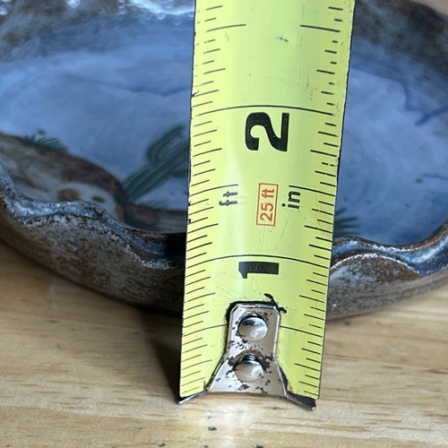 VTG Southwest Ceramic Art Studio Pottery Dish Signed Cactus Desert Ashtray 5.25” - Picture 12 of 22