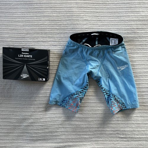 Speedo Jungen Junior Fastskin LZR Ignite Schwimm-Jammer - blau 11-12 Jahre sehr guter Zustand