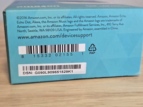 Amazon Echo Dot 2. Gen Smart Lautsprecher Weiß+ mit Zubehör und Box - Bild 8 von 9