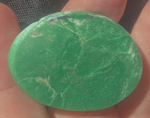 Variscite A-Klasse glänzend grün vorgeformt unpoliert Cab 10 Gramm oder 2,1 Oz Utah - Bild 5 von 6