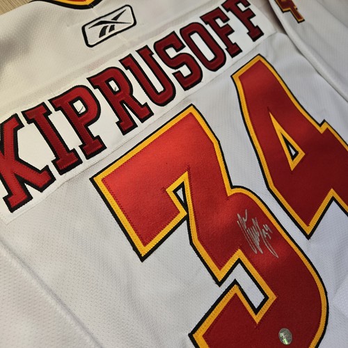 Miikka Kiprusoff signed 2006 Calgary Flames 6100 Reebok hockey jersey 52 NHL COA - Picture 6 of 11