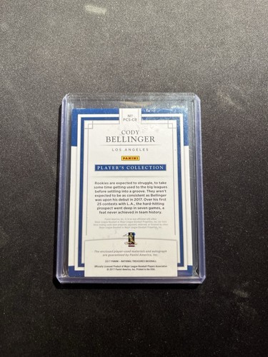 2017 Panini National Treasures /99 Cody Bellinger #PCS-CB Rookie Auto RC - Foto 2 di 2