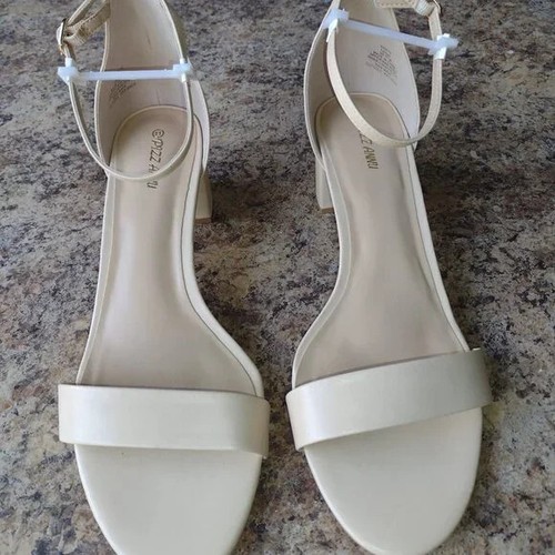 Sz 11 M Women's Tan High Heels NEW Pumps Dress Shoes Beige By Pizz Annu - Picture 9 of 9