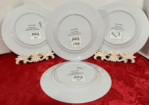 Royal Gallery Platinum Buffet Shell 8.5 in Salad Plate Set Of 4 - Picture 2 of 3