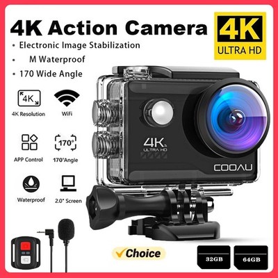 Action Cam 4K 20MP WiFi Unterwasserkamera 40M Wasserdicht Ultra HD Actioncam