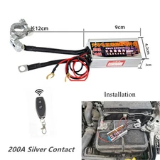 12V 200A Car Battery Disconnect Automatic Cut Off Isolator Switch with Remote