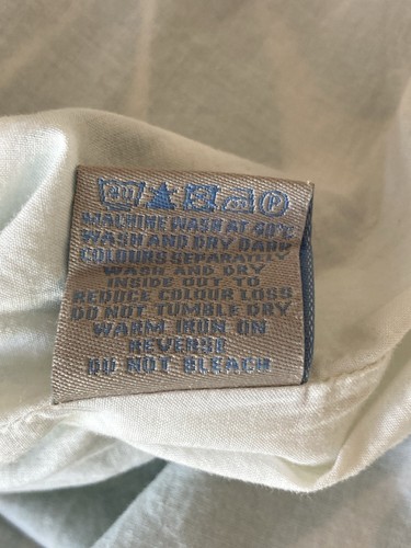 Boden Teal and White Floral A-Line Skirt. Lined Cotton. Size 20. Used. - Picture 11 of 12