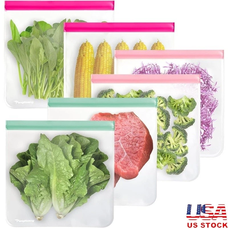 Reusable Silicone Food Storage Bags Leakproof Freezer Safe Eco-Friendly 6pcs Set
Opens in a new wind