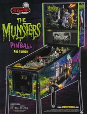 NEW The Munsters: Pinball Pro Edition Flyer/Brochure Art 2018 Stern Pinball!