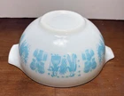 VTG Pyrex #443 Amish Butter print blue Cinderella 2.5qt. mixing bowl