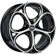 ALUFELGE MSW 82 FUR ALFA ROMEO 159 8X19 5X110 GLOSS BLACK FULL POLISHED F70