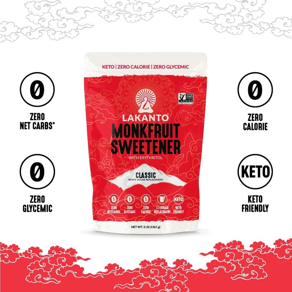 Monk Fruit Sweetener With Erythritol, White Sugar Substitute From Monk Fruit ... - Image 4 of 4