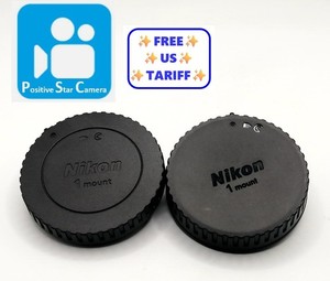 🎦👀🌟N MINT🌟 Nikon 1 Body Cap BF-N1000 & Lens Rear Cap LF-N1000 From JAPAN