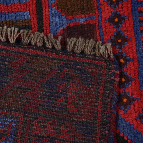 Stamm Afghan Handgeknüpfter Roter Teppich, 2 Fuß 10 x 4 Fuß Wolle Vorleger Handarbeit B17643 - Bild 5 von 7