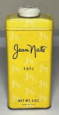 Vintage 4 OZ Jean Nate Talc Powder In Tin Yellow Made In USA READ MORE