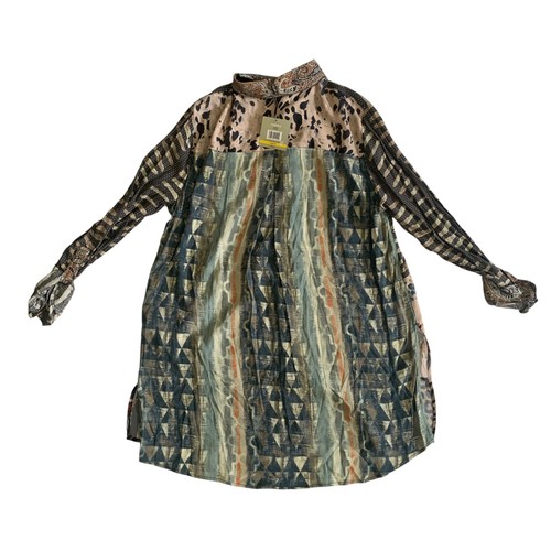 John Mark Women's Size M Cabana Cuffed Long Sleeve Tunic Top Blouse Brand New - Picture 3 of 14