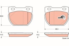 Bremsbelagsatz Scheibenbremse COTEC TRW GDB1209 für LANDROVER L316 DEFENDER L315