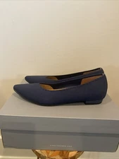 Vionic Shoes Womens Size 9.5 Navy Blue Suede Flats Comfort Arch Support Slip On
