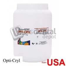 OPTI-CRYL Heat Curing Acrylic Resin 5Lb/2.5kg Shade: Light PINK Veined Po 105112