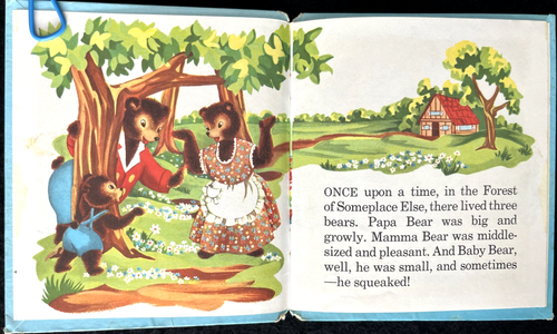 THE THREE BEARS ~ 3 versions ~ vintage children's Whitman & McNally Book set - Picture 9 of 16