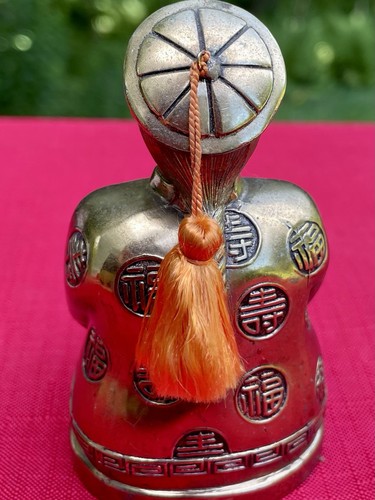 Vintage Brass Chinese Figural Incense Burner - MidCentury Oriental Asian Man - Picture 6 of 12