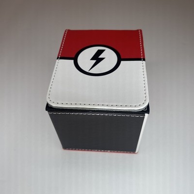 New Pokemon Card Trading Storage Box Carry Case Cube Pokeball Design Vinyl Feel