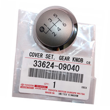 GENUINE TOYOTA 6 SPEED SILVER GEAR KNOB TOP FOR AURIS 2010-2012 - 33624-09040