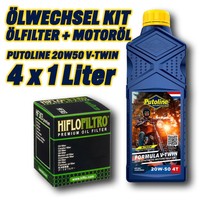 ÖLfilter MotoröL Kit 4L 20W50 Formula V-Twin Road (FüR: Ducati Indiana 750 88 )