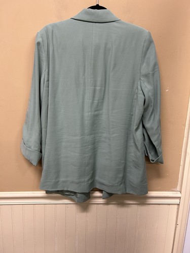 Simply Vera Wang Blazer mit Roll-Riegelärmeln meerschaumgrün vorne offen Größe XL - Bild 2 von 6