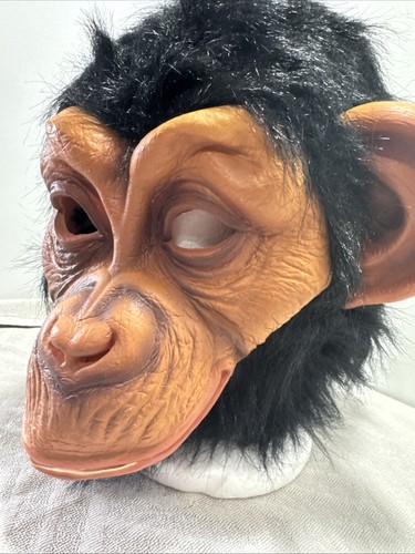 2010 Realistische Affe Schimpanse Unisex Maske Latex mit Haaren Erwachsene Schimpanse - Bild 4 von 9