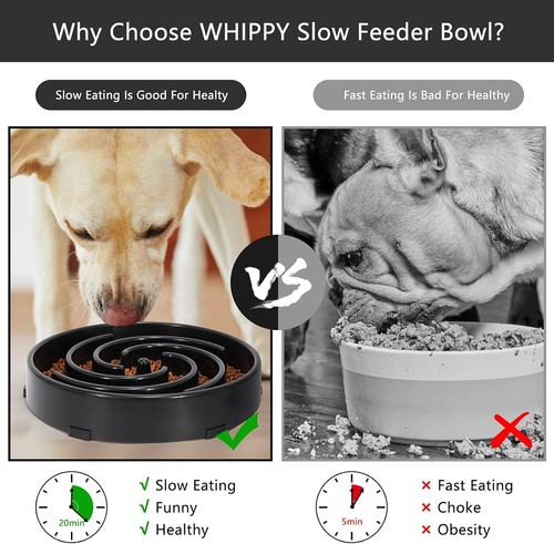 Slow Feeder Dog Bowls for Large Medium Non Slip Maze Large, A-black - Picture 6 of 7