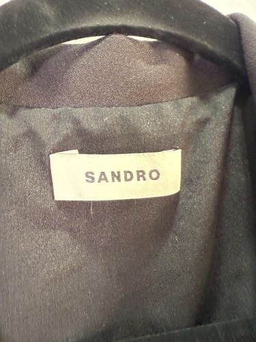 Sandro schwarzes Melodie Mini Etuikleid Gr. 34 mit Stoffhaken - Bild 9 von 10