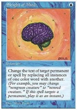 Sleight of Mind - Medium Play MTG 5th Edition