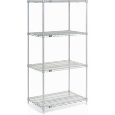 Nexel Wire Shelving Poly-Z-Brite 30"W X 18"D X 86"H