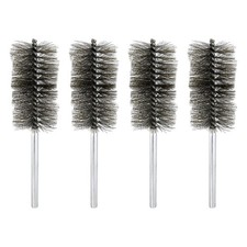 4pcs Pipe Cleaners Brush Set 1.97 Inch Stainless Steel Bristles for Tube, Silver
