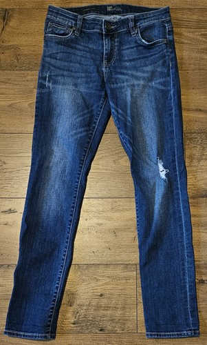 KUT From The Kloth Jeans Women 0 Blue Catherine Boyfriend Distressed 28x29 - Picture 1 of 19