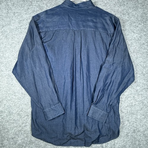 VTG Pendleton Denim Shirt Mens Large Blue Button Down Long Sleeve Tencel - Picture 9 of 15