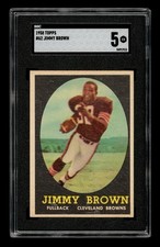 1958 Topps Set-Break # 62 Jim Brown Rookie SGC 5 EX