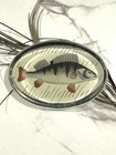JOHN DERIAN OVAL GLASS PAPERWEIGHT EUROPEAN PERCH SIGNED PIECE — RETIRED DESIGN